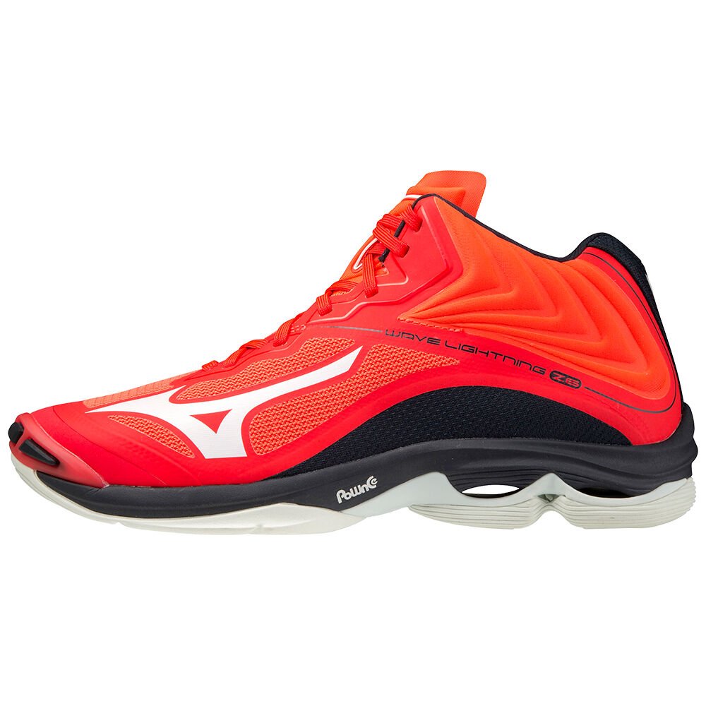 Damske Volejbalove Tenisky Mizuno Wave Lightning Z6 Mid Červené/Biele/Čierne Vypredaj SAKU03615